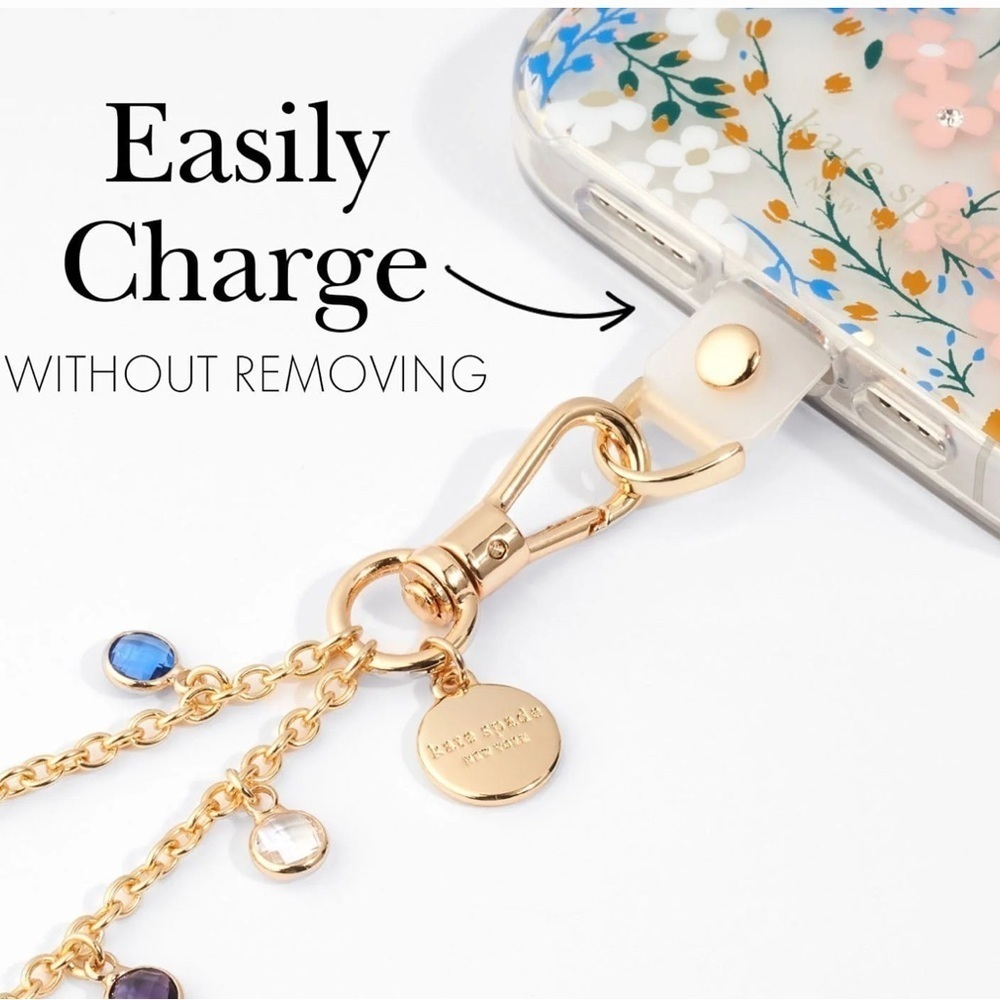 kate spade Phone Charm Bracelet in High Shine. Fits All Phones. - Picture 4 of 10